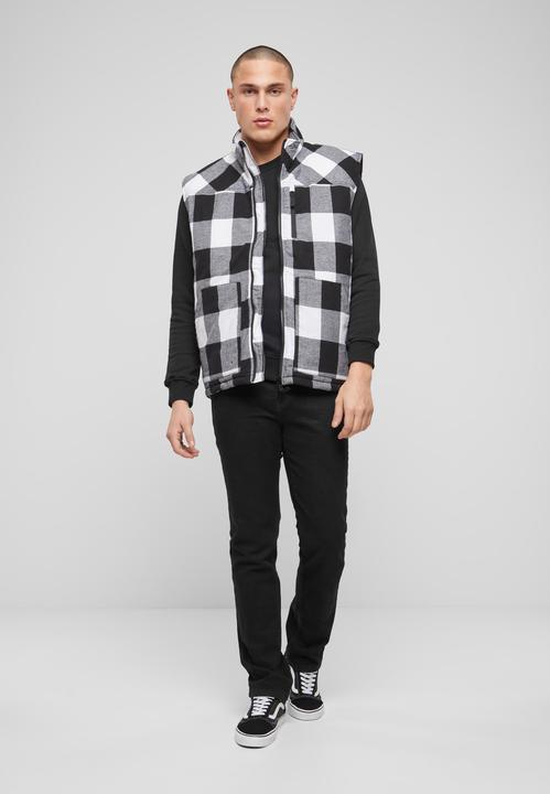 Actual product image Brandit Lumber waistcoat size XXL colour white/black (XXL)