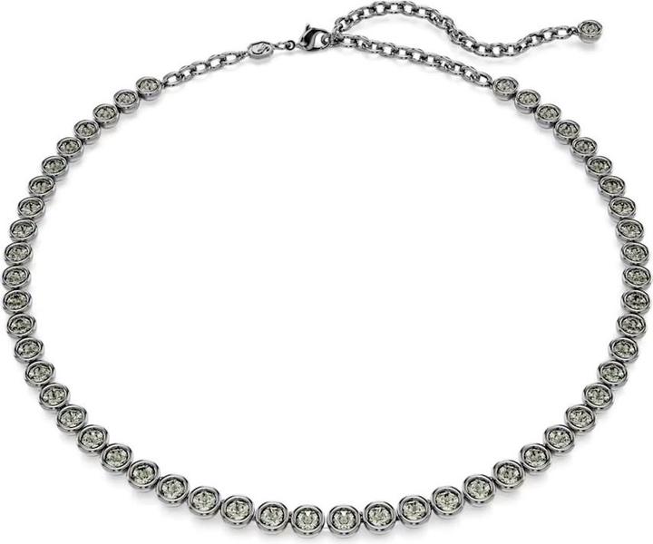 Swarovski Imber Tennis Halskette Rundschliff Grau (Swarovski Metall, 42 - 50 cm)