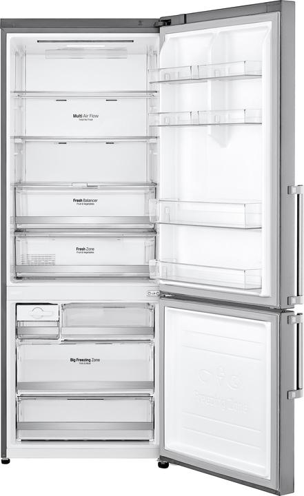Produktbild LG GBB569NSAGB Kombinierter Kühlschrank 70cm, Klasse D, 462L, Wi-Fi, Kein Frost, Grau (462 l)
