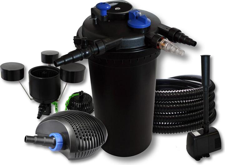 Produktbild SunSun Druckteichfilter 30000l 18W UVC,40W Pumpe Schlauch Skimmer Springbrunnen