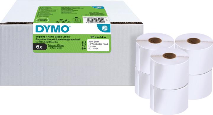 Actual product image Dymo Shipping labels 54 x 101 mm 6x 220 pcs.