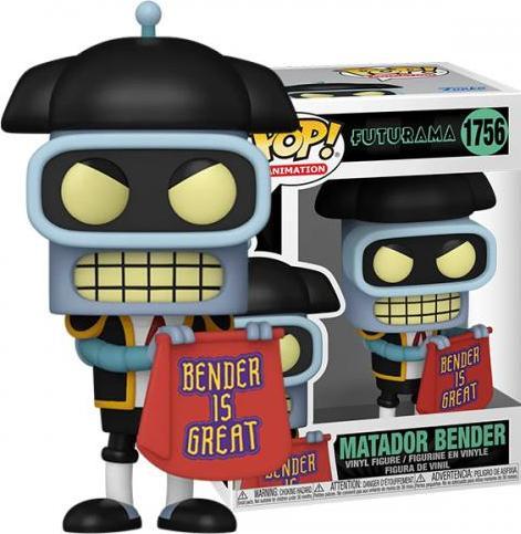 Image du produit Funko Futurama Pop! Animation Vinyl Figur Bender (Matador) 9 cm