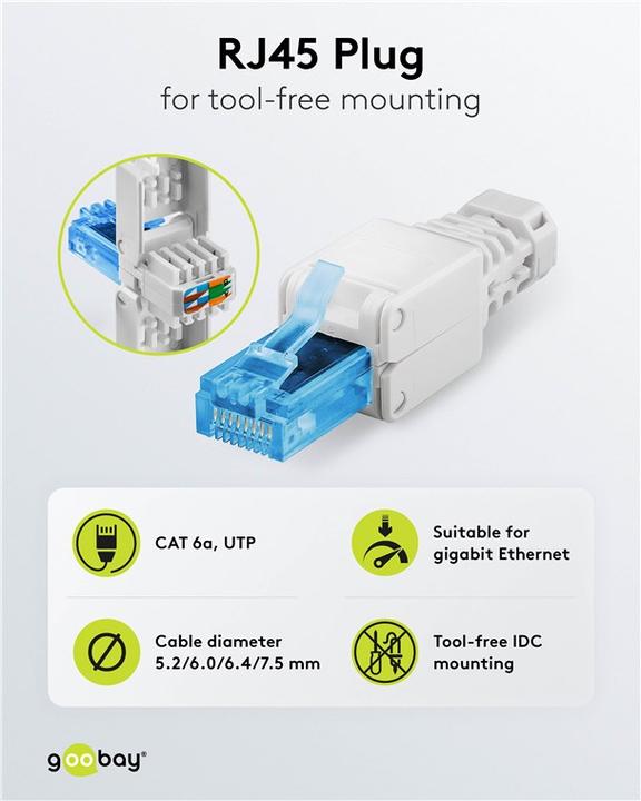 Produktbild Goobay RJ45 Stecker (Netzwerkkabel Stecker)