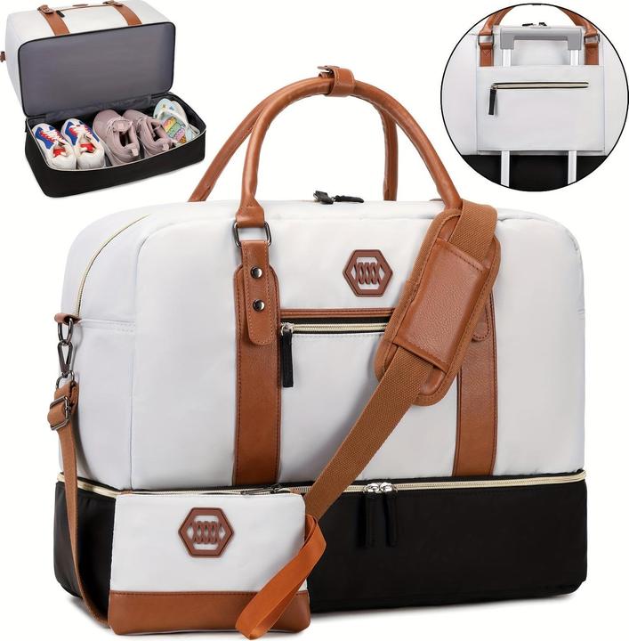 Only-Bags.Store Reisetasche mit Schuhfach, sportliche Wochenendtasche, Über-Nacht-Tasche mit Nassfach