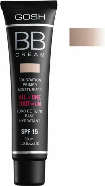Actual product image Gosh BB CREAM foundation primer moisturizer #02-beige 30 ml (02 Beige)