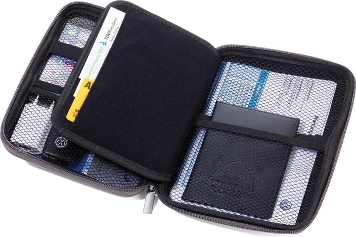 Produktbild Troika VW TRAVEL CASE Organizer-Etui für Fahrzeugpapiere, grau/schwarz