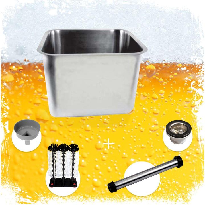 Produktbild Ich-zapfe Spülbecken Gastronorm - 40x40x30 cm (Aufsatzspülbecken, 40 cm, 40 cm)