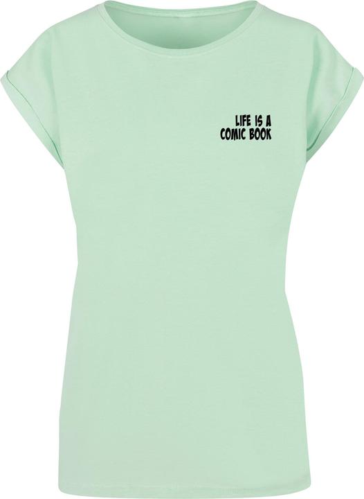 Produktbild Merchcode Ladies Book Comic Extended Shoulder Tee - 112993 (S)