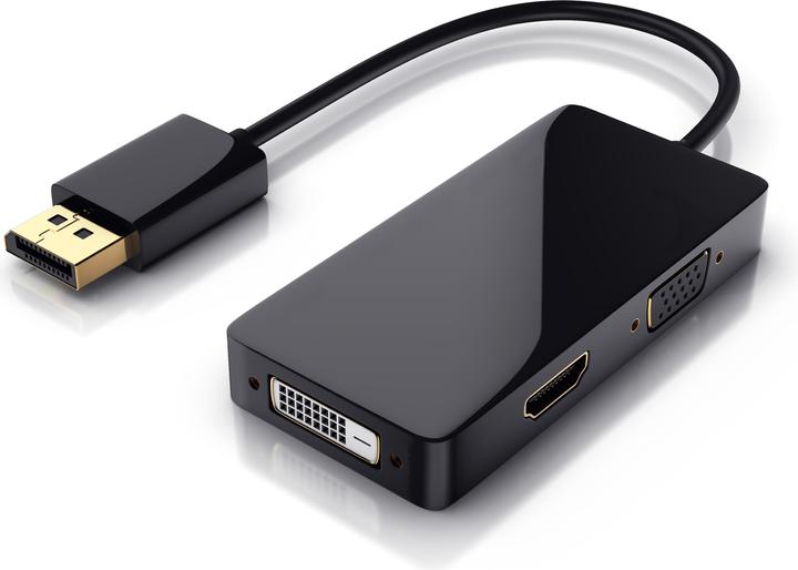 Immagine prodotto CSL Adattatore da DisplayPort a HDMI + DVI + VGA (DVI, HDMI, VGA, 10 cm)