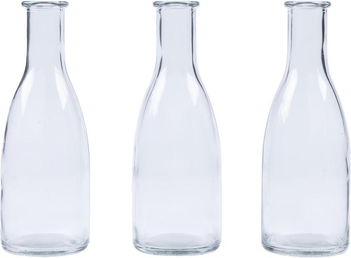 Chalet Vasen-Set L 3 Stück, 18.5 cm, Transparent (3 x, 19 x 7 x 20.5 cm, 2.73 l)