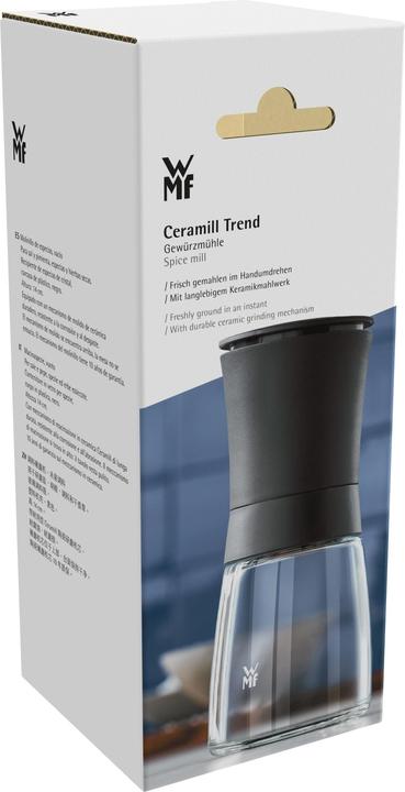 Produktbild WMF Salzmühle Pfeffermühle 14cm Gewürzmühle Keramikmahlwerk Glasbehälter Trend (Pfeffer, Salz, Chili, Muskatnuss)