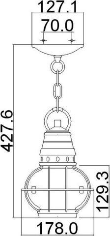 Immagine prodotto Elstead Lighting Lampada a sospensione per esterni Bridge Point E27 Zinco anticato IP44 (E27)