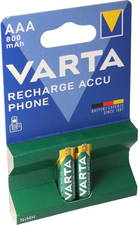 Actual product image Varta Recharge Accu Phone (2 pcs., AAA, 800 mAh)