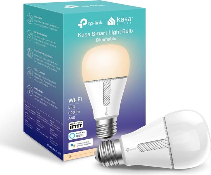 Produktbild TP-Link Kasa Smart (E27, E26, 10 W, 800 lm, 1 x, F)
