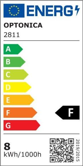 Energie-Label Optonica OPT DL2816 - LED-Deckenleuchte, 13 W, 2700 K, 1050 lm, IP65, Bewegungssensor (1050 lm)