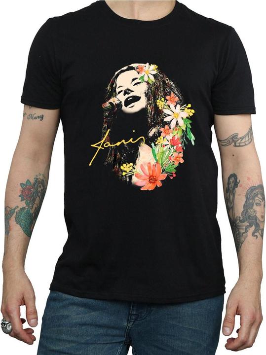 Produktbild Janis Joplin Floral Pattern TShirt (XL)