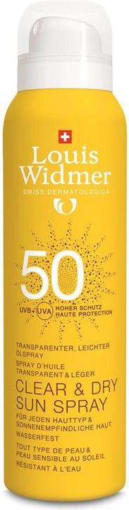 Image du produit Louis Widmer Soleil Clear & Dry Sun 50 UnParfumé 200 ml (Spray solaire, SPF 50, 200 ml, 206 g)