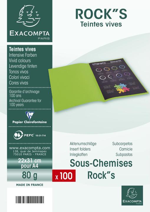 Produktbild Exacompta BAHIA 80 - Aktenumschläge A4 (A4, 100 x)