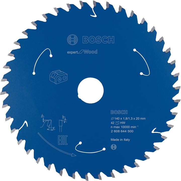 Bosch Professional Zubehör Expert for Wood cordless circular saw blade, 140 x 1.8/1.3 x 20, 42 teeth