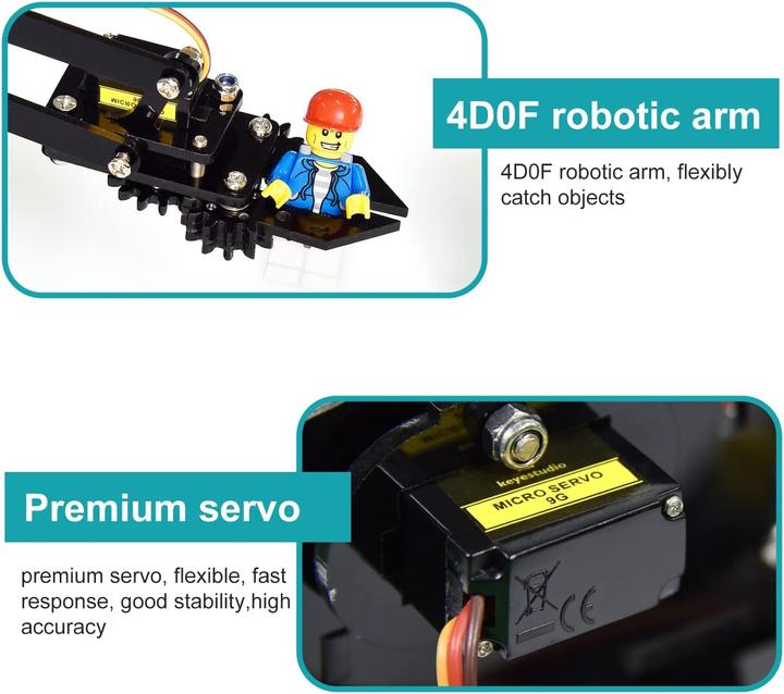 Image du produit Keyestudio Roboterarm Bausatz mit Servosteuerung