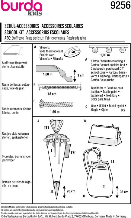 Actual product image Pattern school bag, pencil case & gym bag (1 x)