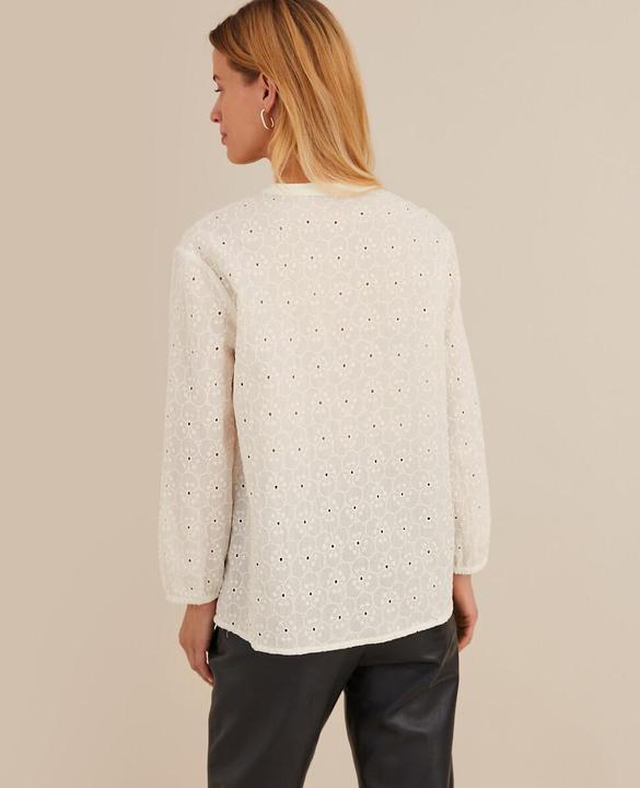 Produktbild Anne Weyburn Bluse mit 3/4-Ärmeln und Lochstickerei (42)