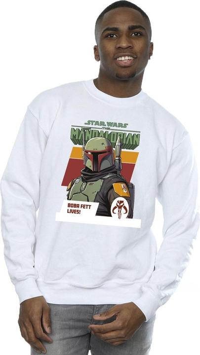 Immagine prodotto Star Wars The Mandalorian Boba Fett Lives Felpa Uomo (L)