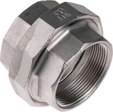 Actual product image Rs Pro S/steel straight union,2 in BSPP F-F (Pipe fitting)