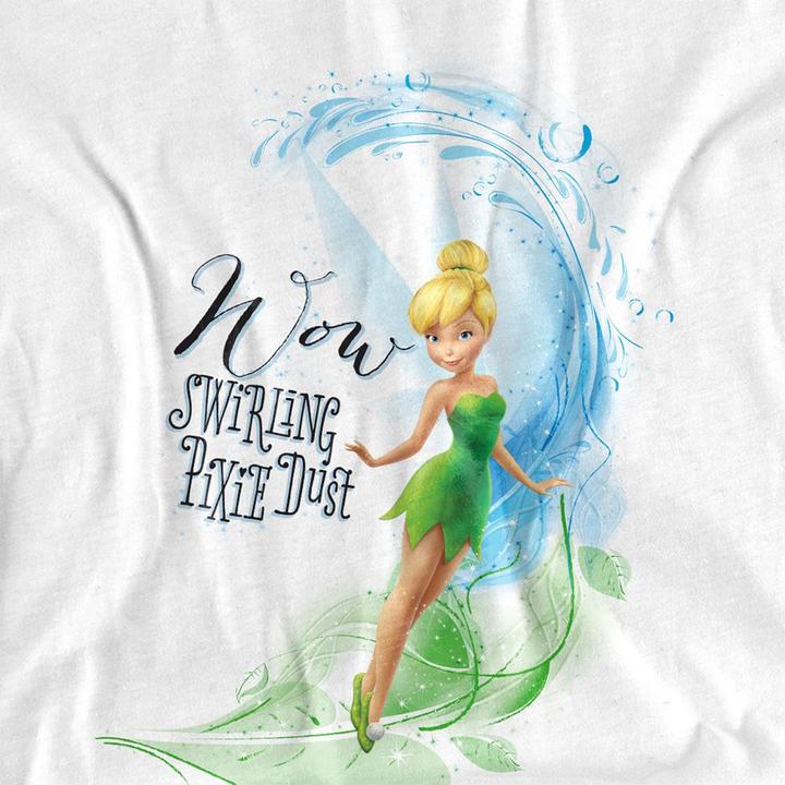 Actual product image Disney Interactive Studios Unisex Adult Wow Swirling Pixie Dust Tinker Bell T-Shirt (S)