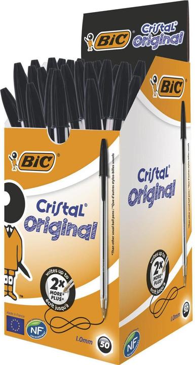 Image du produit Bic Cristal (Transparent, Noir, 50 x)