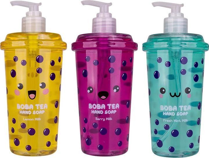 Produktbild Accentra Seifenspender mit Handseife BOBA TEA mit 3 Düften (Handseifenspender, 500 ml)