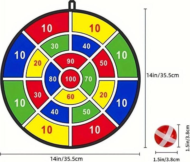 Actual product image PhoneLook Target for throwing game ball dart with sticky balls in random colours for indoors and outdoors
