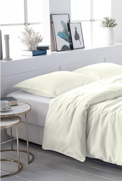 Image du produit Living Home Uni satin (Set de linge de lit, 160 x 210 cm, 65 x 100 cm)