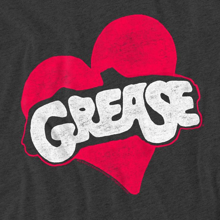 Actual product image Grease Unisex Adult Heart T-Shirt (L)