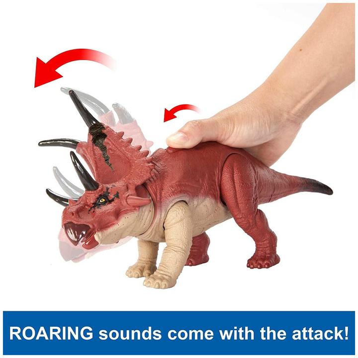 Actual product image Jurassic World WILD ROAR Diabloceratops