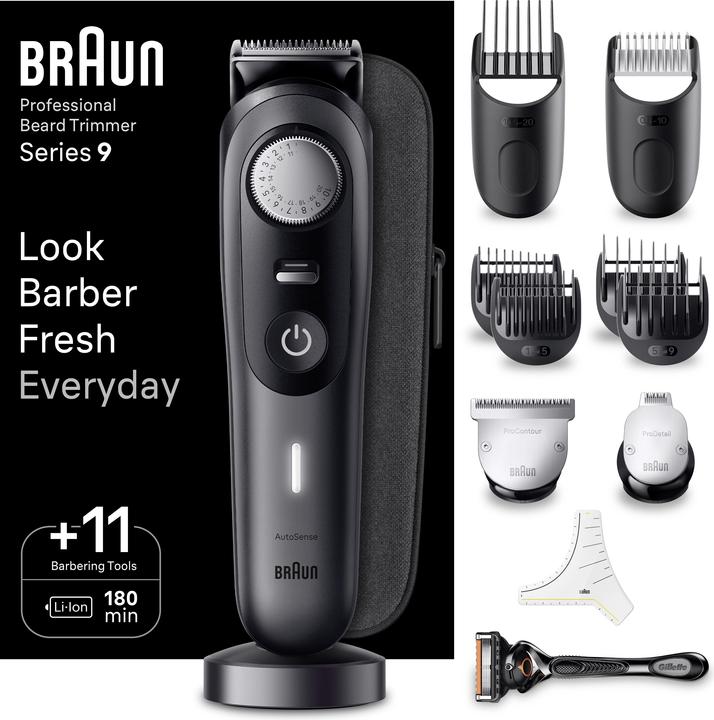 Produktbild Braun Επαναφορτιζόμενη Κουρευτική Μηχανή Μαύρη BT9441