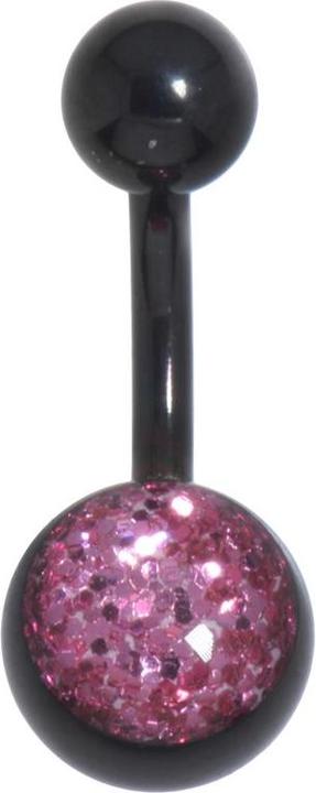 Actual product image Bijouteria Bellypiercing (Surgical steel 316L, Epoxy resin, PVD coating (black))