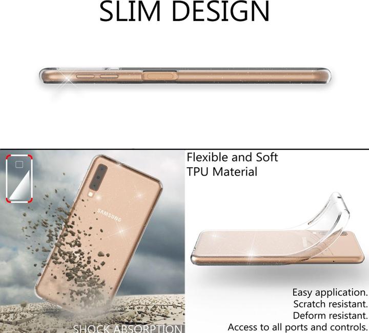 Produktbild Nalia Glitter Handyhülle (Samsung Galaxy A7 (2018))