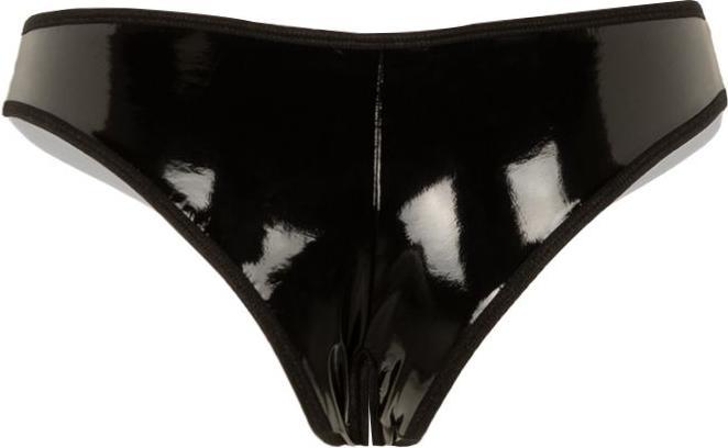 Productafbeelding Christine Le Duc Open kruis string Dark Desire - zwart (L)