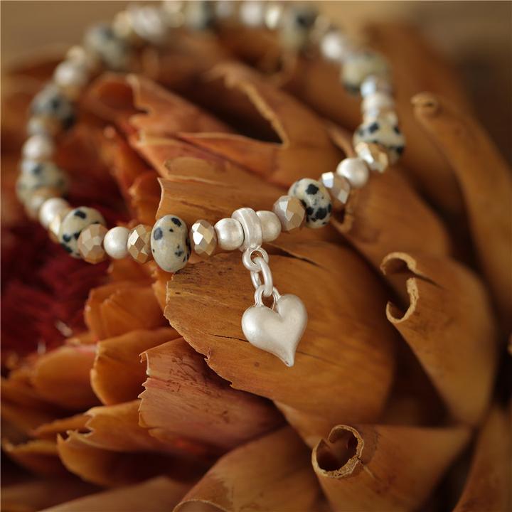 Produktbild Andreani Armband mit echtem Dalmatiner Jaspis (80 cm, Steine)