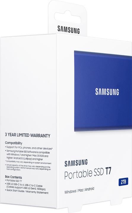 Produktbild Samsung Portable T7 Blue (2000 GB)