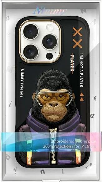 Image du produit PanzerGlass Nimmy case iPhone 16 Pro 6.3" black Cool&Cute 2.0 Monkey (Apple iPhone 16 Pro)