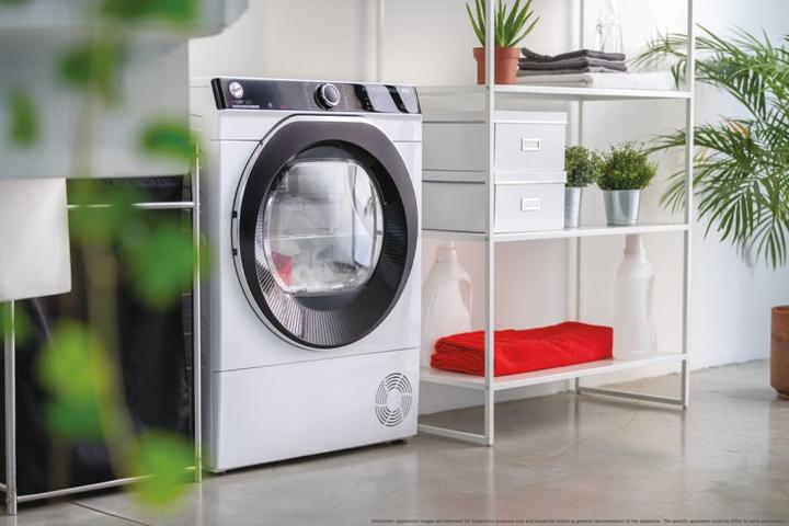 Actual product image Hoover Heat Pump Dryer Candy NDPEH8A2TCBEXS-S 8 kg Smart Operation with WiFi + Bluetooth Technology (8 kg, Left)