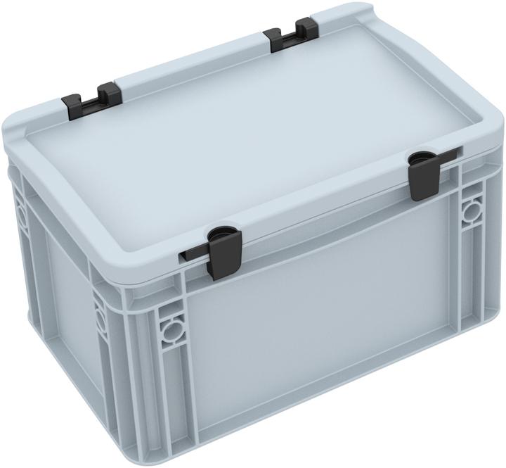 Produktbild Feldherr ED 32/17 HG - HSEB165 Eurobehälter Euro Box mit Scharnierdeckel ED 3217 HG (Kunststoff)