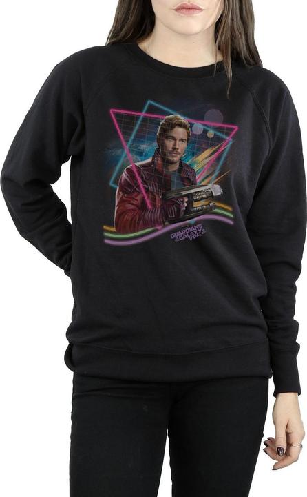 Actual product image Womens/Ladies Guardians Of The Galaxy Neon Star Lord Sweatshirt (M)