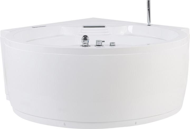 Image du produit Beliani Baignoire-jacuzzi avec haut-parleur Bluetooth blanc modèle d'angle 150 x 114 cm MILANO (412 l, 181 cm, 150 cm)
