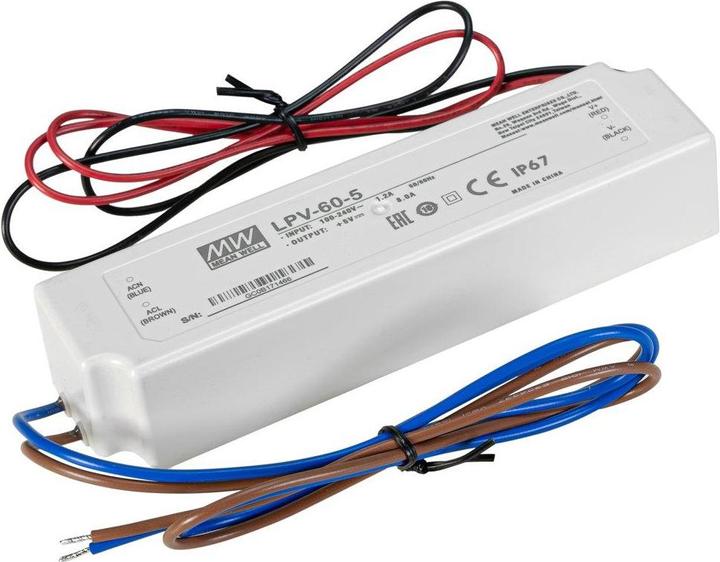 Produktbild MeanWell Schaltnetzteil 40W / 5V IP67