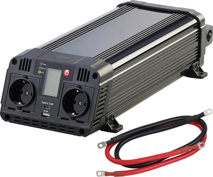 Image du produit Revolt Onduleur automobile 12 à 230 volts, USB type A & C, 1.500 W
