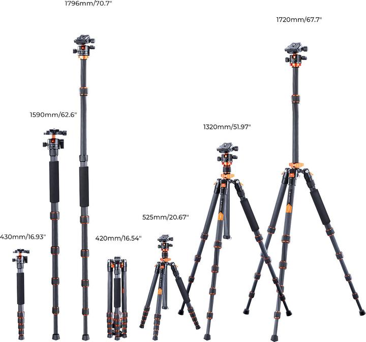 Produktbild K&F Concept Concept Tripod SA255C1 (Carbon)