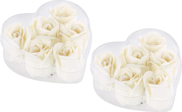 Image du produit Pearl 6 savons parfumés à la rose blanc crème dans un coffret cadeau, lot de 2 (Lotion au savon)